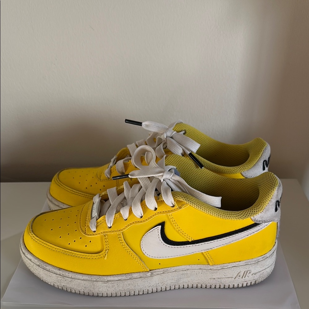 Nike Air Force 1 yellow sneakers
